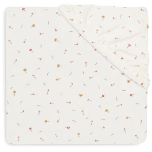 Jollein Hoeslaken Jersey 70/75x140/150cm Pretty Picnic Flower Drops